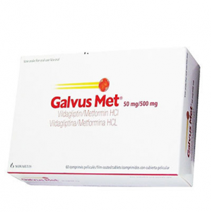 GALVUS MET 50 / 500 MG ( VILDAGLIPTIN + METFORMIN ) 30 FILM-COATED TABLETS
